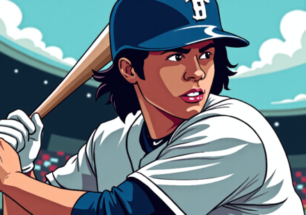 Vladimir Guerrero Jr.'s Power Problem: A Year Without a Regular-Season Homer in Toronto — AI-generated editorial illustration