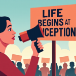 Pro-Life Publisher Defies Demands to Retract 'Killing' Abortion Label — AI-generated editorial illustration