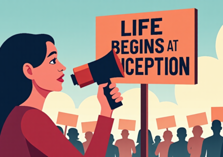 Pro-Life Publisher Defies Demands to Retract 'Killing' Abortion Label — AI-generated editorial illustration