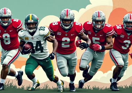 Ohio State Takes Top Spot in 2026 College Football Preseason Poll — AI-generated editorial illustration