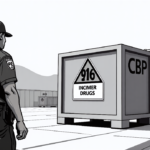 CBP Officers Seize $67 Million in Illicit Drugs at San Diego Border Ports — AI-generated editorial illustration