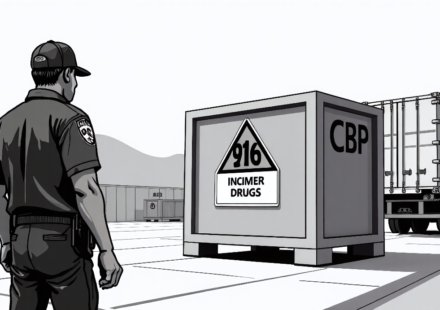CBP Officers Seize $67 Million in Illicit Drugs at San Diego Border Ports — AI-generated editorial illustration