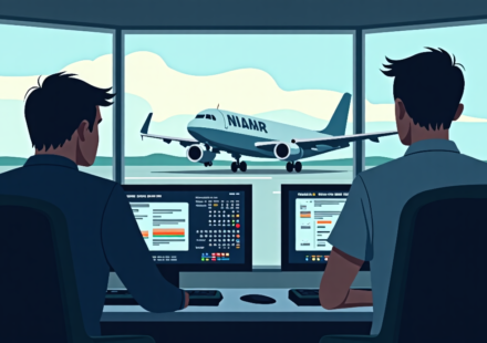 Air Traffic Controller's Quick Thinking Saves Day in Daring Convergence — AI-generated editorial illustration