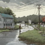 Torrential Rain Keeps Midwest and North Carolina Flooded — AI-generated editorial illustration