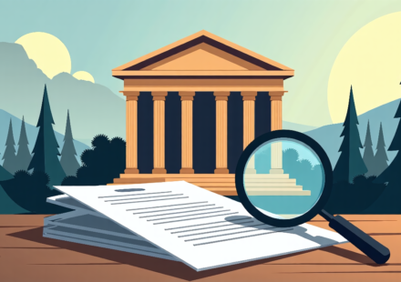 Justice Department Ends Outsourced Peer Review for Grant Applications — AI-generated editorial illustration