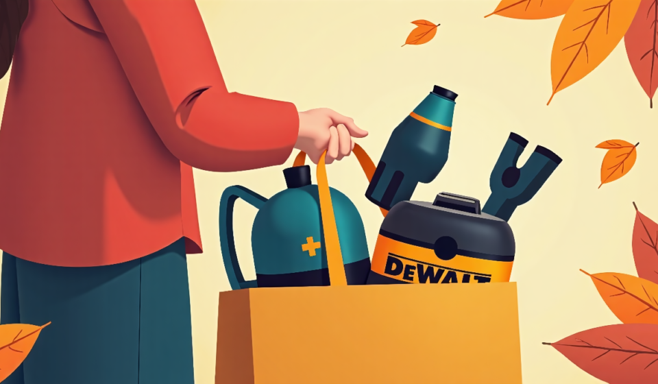 Fall‑Ready Deals: Steam Cleaners, DeWalt Tools & More — AI-generated editorial illustration