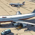 FAA Investigates Two Tire Blowouts at Chicago O’Hare Hours Apart — AI-generated editorial illustration