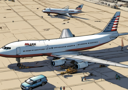 FAA Investigates Two Tire Blowouts at Chicago O’Hare Hours Apart — AI-generated editorial illustration