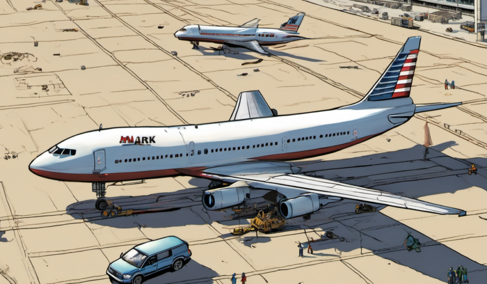 FAA Investigates Two Tire Blowouts at Chicago O’Hare Hours Apart — AI-generated editorial illustration