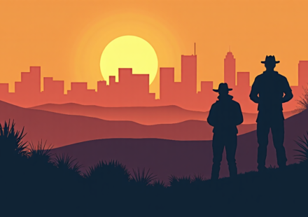 Taylor Sheridan Criticizes Los Angeles After Building TV Empire from Texas — AI-generated editorial illustration