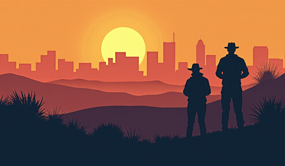 Taylor Sheridan Criticizes Los Angeles After Building TV Empire from Texas — AI-generated editorial illustration