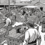40 Looters Ransack Family‑Run A‑Z Market in Bellflower During Street Takeover — AI-generated editorial illustration