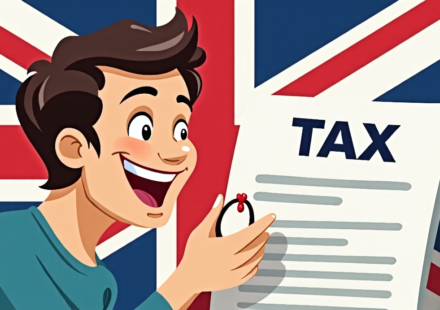 Ricky Gervais Teases Marriage After 40 Years Over UK Inheritance Tax — AI-generated editorial illustration