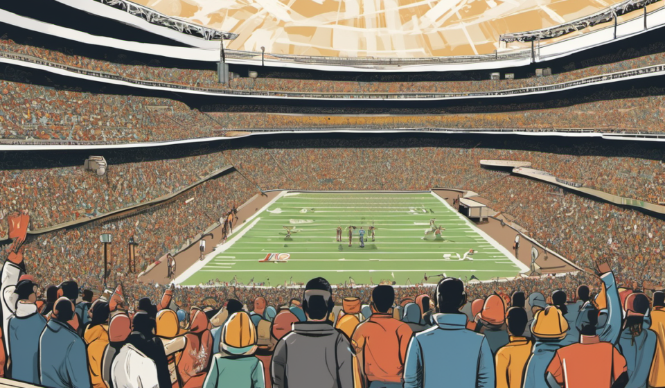 Ryan Fitzpatrick Praises Highmark Stadium Despite Social Media Criticism — AI-generated editorial illustration