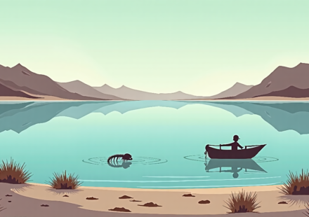 Lake Mead’s Drought Exposes Human Remains as Water Levels Hit Record Low — AI-generated editorial illustration