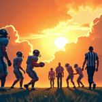 Heat‑Hardened Practice Turns Into Brawl: Cowboys vs. Saints — AI-generated editorial illustration