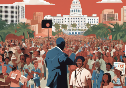 Far‑Left Socialist Upsets Florida: What the Primaries Mean — AI-generated editorial illustration