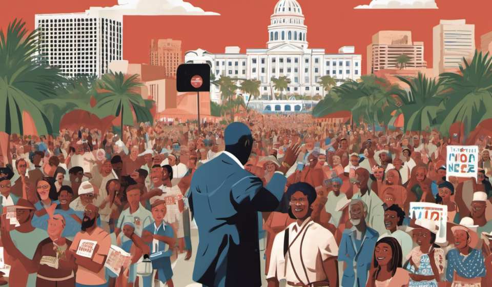Far‑Left Socialist Upsets Florida: What the Primaries Mean — AI-generated editorial illustration