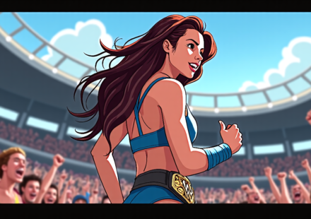 Willow Nightingale Prepares for All In Title Defense Against Mercedes Moné — AI-generated editorial illustration