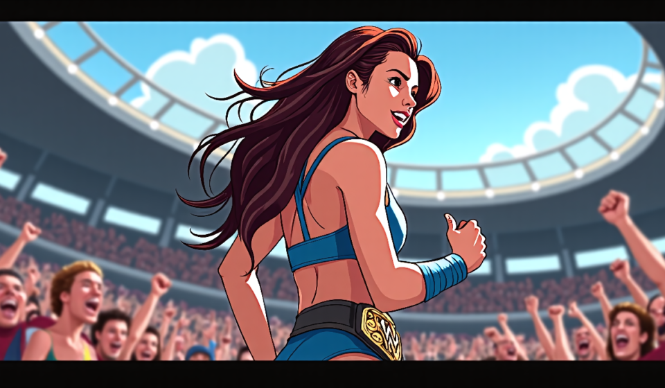 Willow Nightingale Prepares for All In Title Defense Against Mercedes Moné — AI-generated editorial illustration