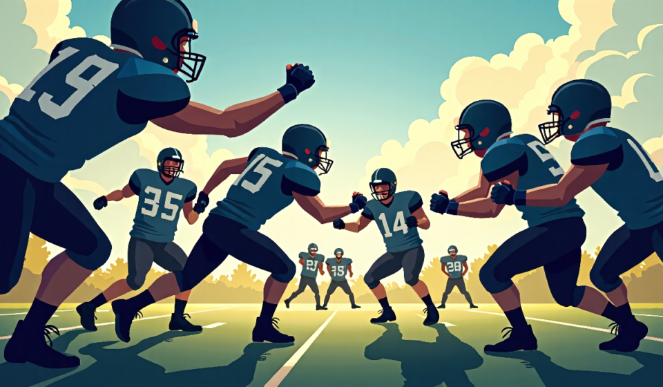 Cowboys‑Saints Practice Turns Into Wild Brawl with WWE‑Style Moves — AI-generated editorial illustration