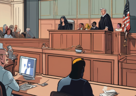 Judge Bars TikTok Witness in Lindsay Clancy Trial — AI-generated editorial illustration