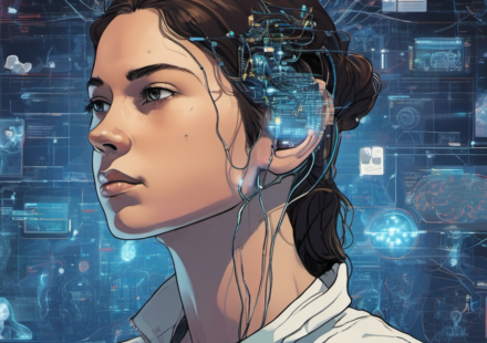 Young Adults Shift From Excitement to Concern Over AI, Pew Survey Shows — AI-generated editorial illustration