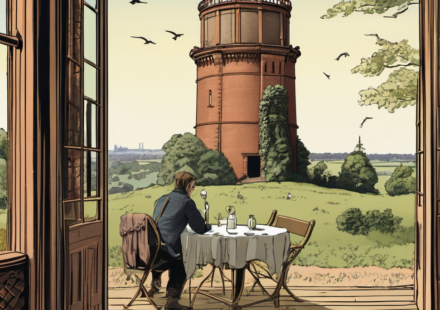 Royal Retreat: Historic Water Tower at Sandringham Estate Now Open for Rent — AI-generated editorial illustration