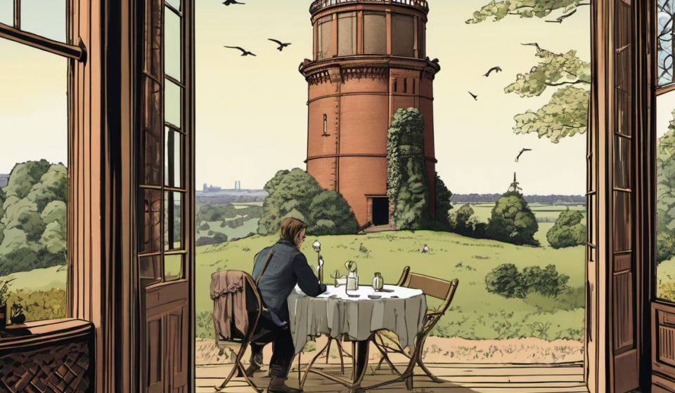 Royal Retreat: Historic Water Tower at Sandringham Estate Now Open for Rent — AI-generated editorial illustration