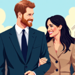 Prince Harry and Meghan Return to the U.K. After Six Years in California — AI-generated editorial illustration