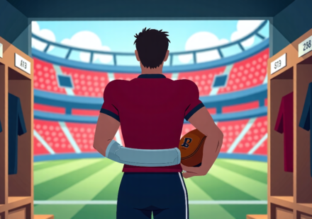 Texans WR Jayden Higgins Tears ACL, Misses 2026 Season — AI-generated editorial illustration