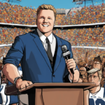 Pat McAfee Clears Up Lee Corso Rumor, Fans Question ESPN’s Move — AI-generated editorial illustration