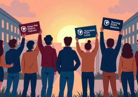 Erika Kirk Calls on Conservative Students to Stay Active After Charlie Kirk’s Death — AI-generated editorial illustration