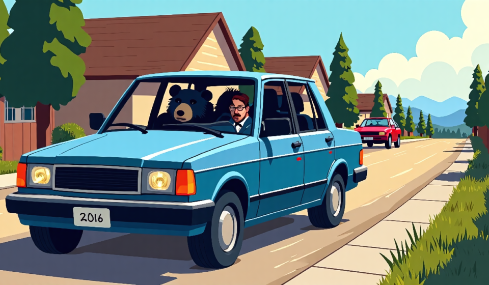Colorado Bear Trapped in Unlocked Car Dies After Days of Struggle — AI-generated editorial illustration