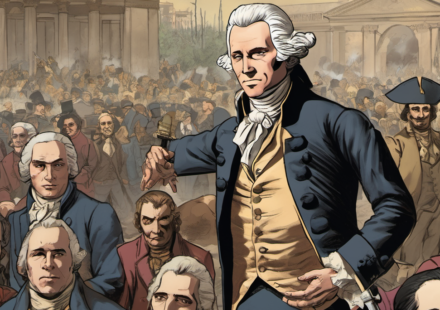 Newsom's Far-Left Mob: A Chilling Parallel to Danton's Downfall — AI-generated editorial illustration