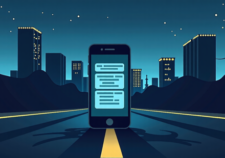 Grandmother Vanishes in Las Vegas After Mysterious Bitcoin Texts — AI-generated editorial illustration