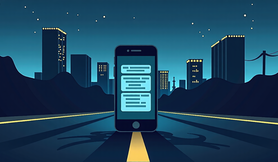 Grandmother Vanishes in Las Vegas After Mysterious Bitcoin Texts — AI-generated editorial illustration