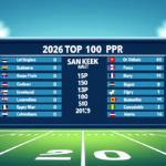2026 PPR Fantasy Rankings: Key Ups and Downs Revealed — AI-generated editorial illustration