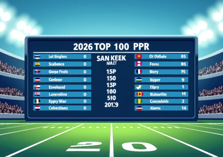 2026 PPR Fantasy Rankings: Key Ups and Downs Revealed — AI-generated editorial illustration