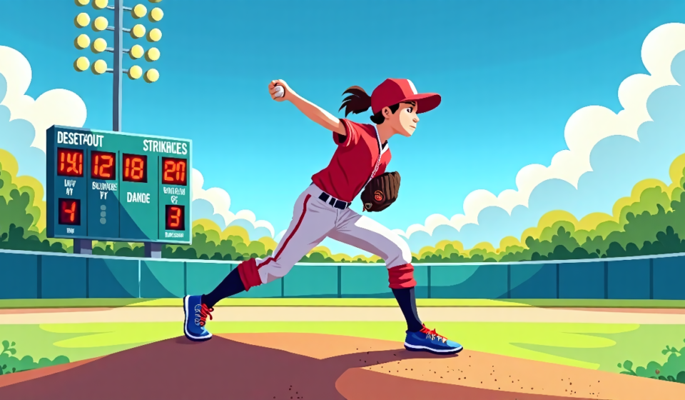 Kinley Rasmus Ties Mo'ne Davis’ Strikeout Record in Little League World Series — AI-generated editorial illustration