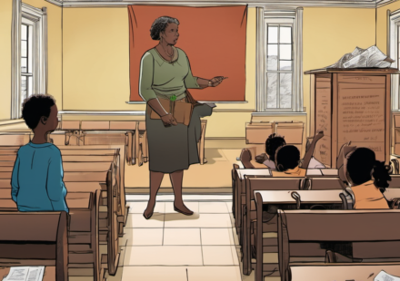 Texas Mom Supports Ten Commandments Displays as Supreme Court Battle Intensifies — AI-generated editorial illustration