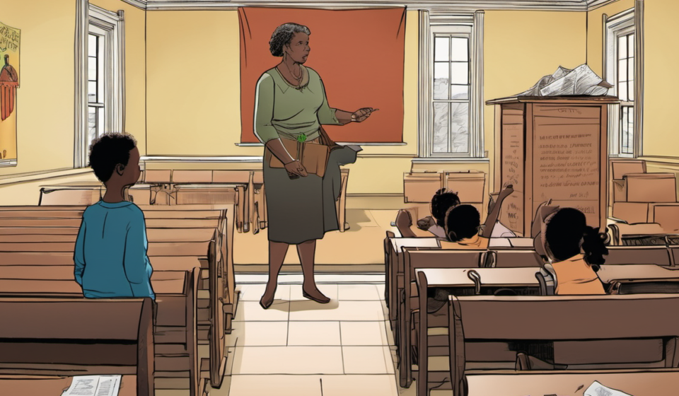 Texas Mom Supports Ten Commandments Displays as Supreme Court Battle Intensifies — AI-generated editorial illustration