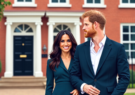 Meghan and Harry Settle in UK, No Plans to Resume Royal Duties — AI-generated editorial illustration