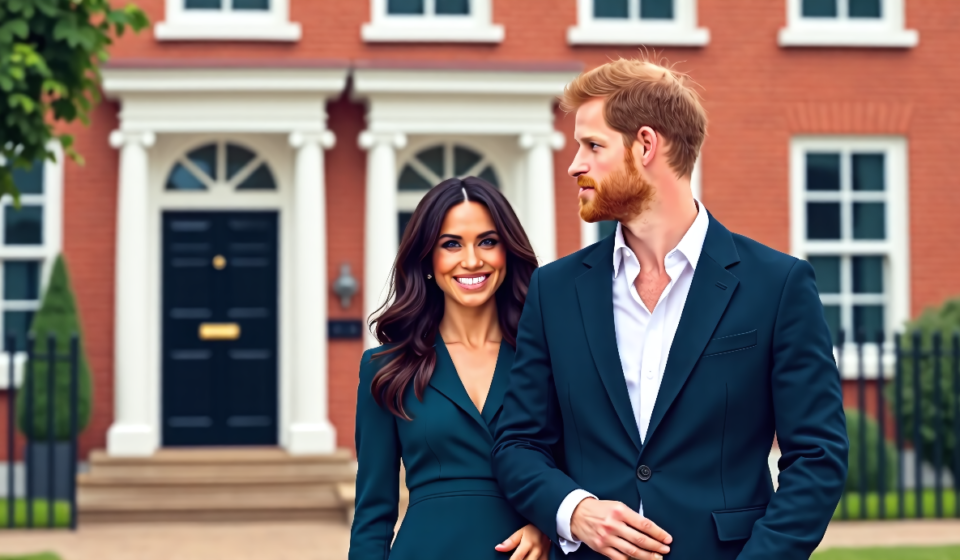 Meghan and Harry Settle in UK, No Plans to Resume Royal Duties — AI-generated editorial illustration