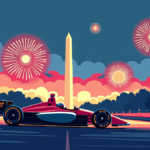 IndyCar Freedom 250: A Celebration of America’s 250th Birthday — AI-generated editorial illustration