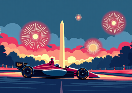 IndyCar Freedom 250: A Celebration of America’s 250th Birthday — AI-generated editorial illustration