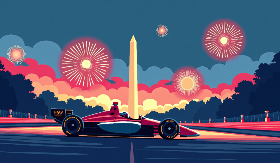 IndyCar Freedom 250: A Celebration of America’s 250th Birthday — AI-generated editorial illustration