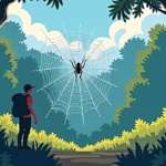 Joro Spiders Invade National Parks: What Visitors Should Know — AI-generated editorial illustration