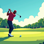 LeBron James Shifts from Courts to Greens: YouTube Golf Star — AI-generated editorial illustration