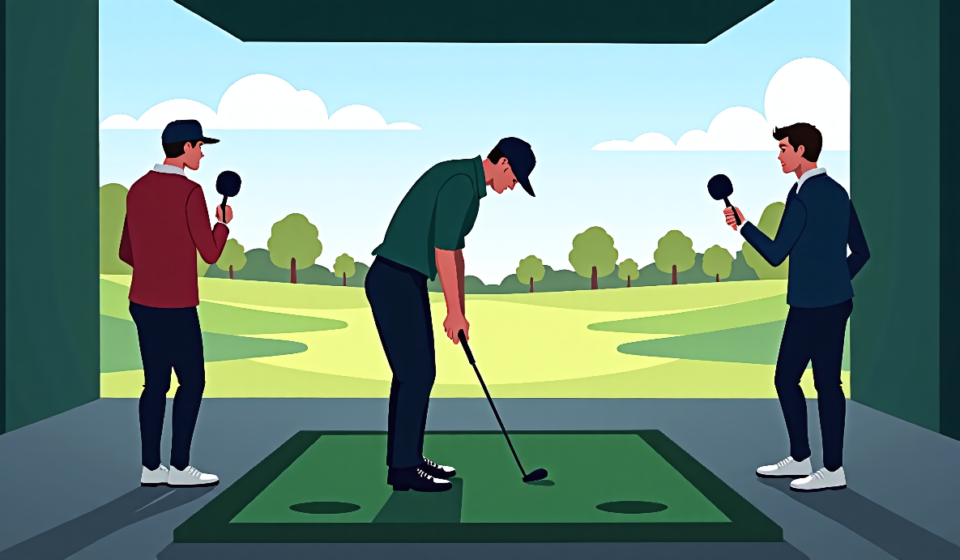 DeChambeau Calls Media ‘Mafia’ Before Reporter Is Booted From Practice — AI-generated editorial illustration
